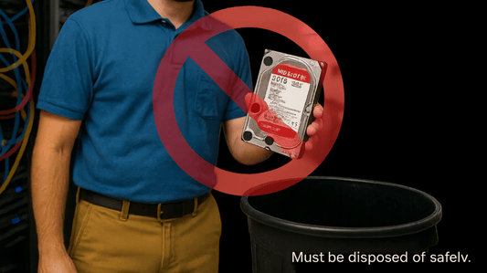 hard drive Must be disposed of safely