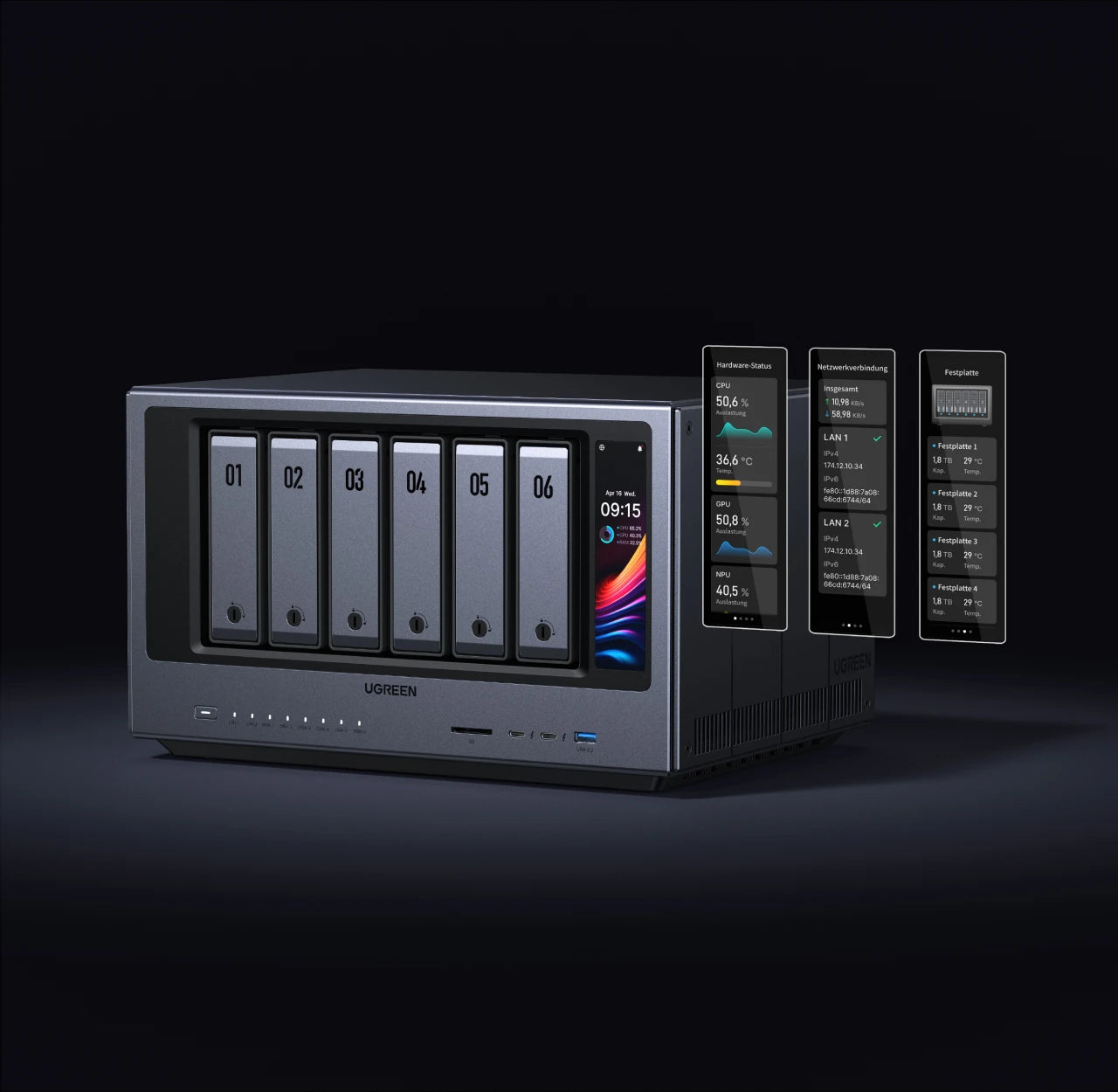 Intelligentes 3,7" Touch-LCD-Display