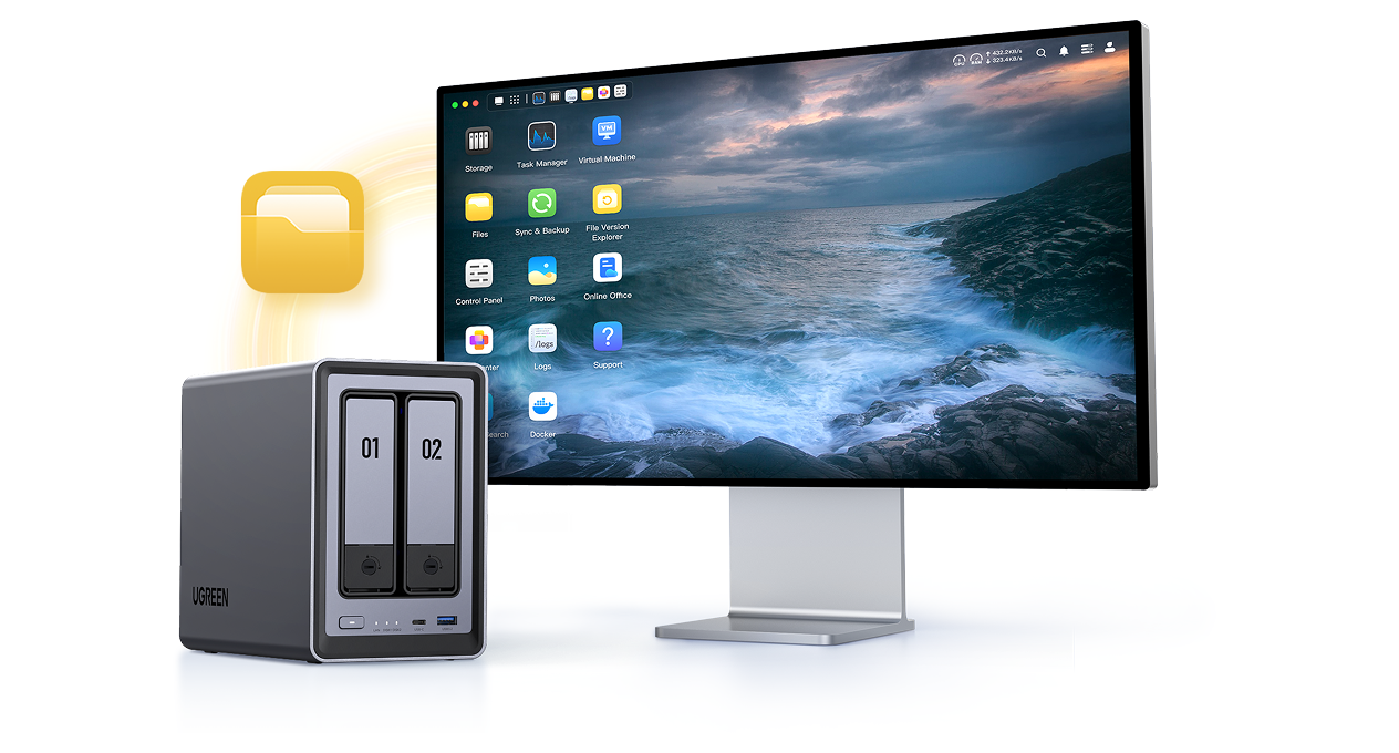 With NAS Storage, You can transfer & store HD Files