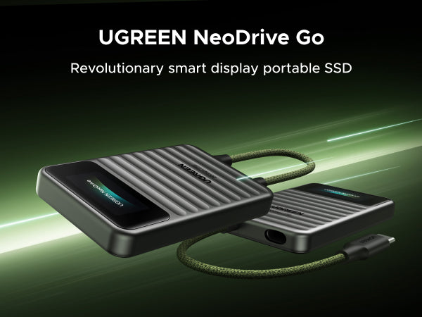 UGREEN 1TB Portable SSD | IPS Display, 20Gbps, MagSafe Compatible