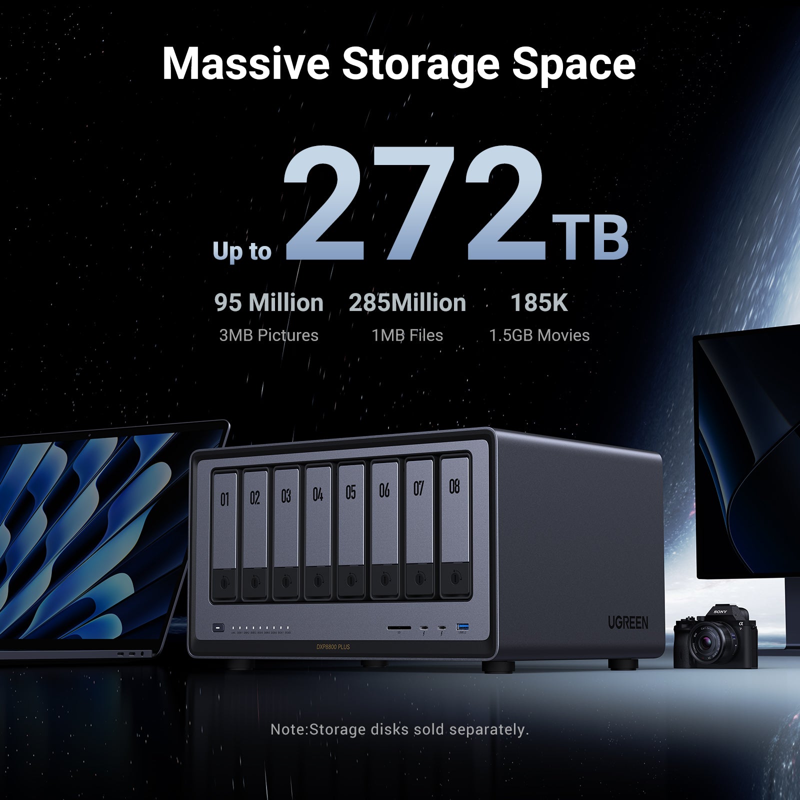 UGREEN 8-Bay NAS Server | Massive 256TB Storage & 10GbE Ports – UGREEN ...