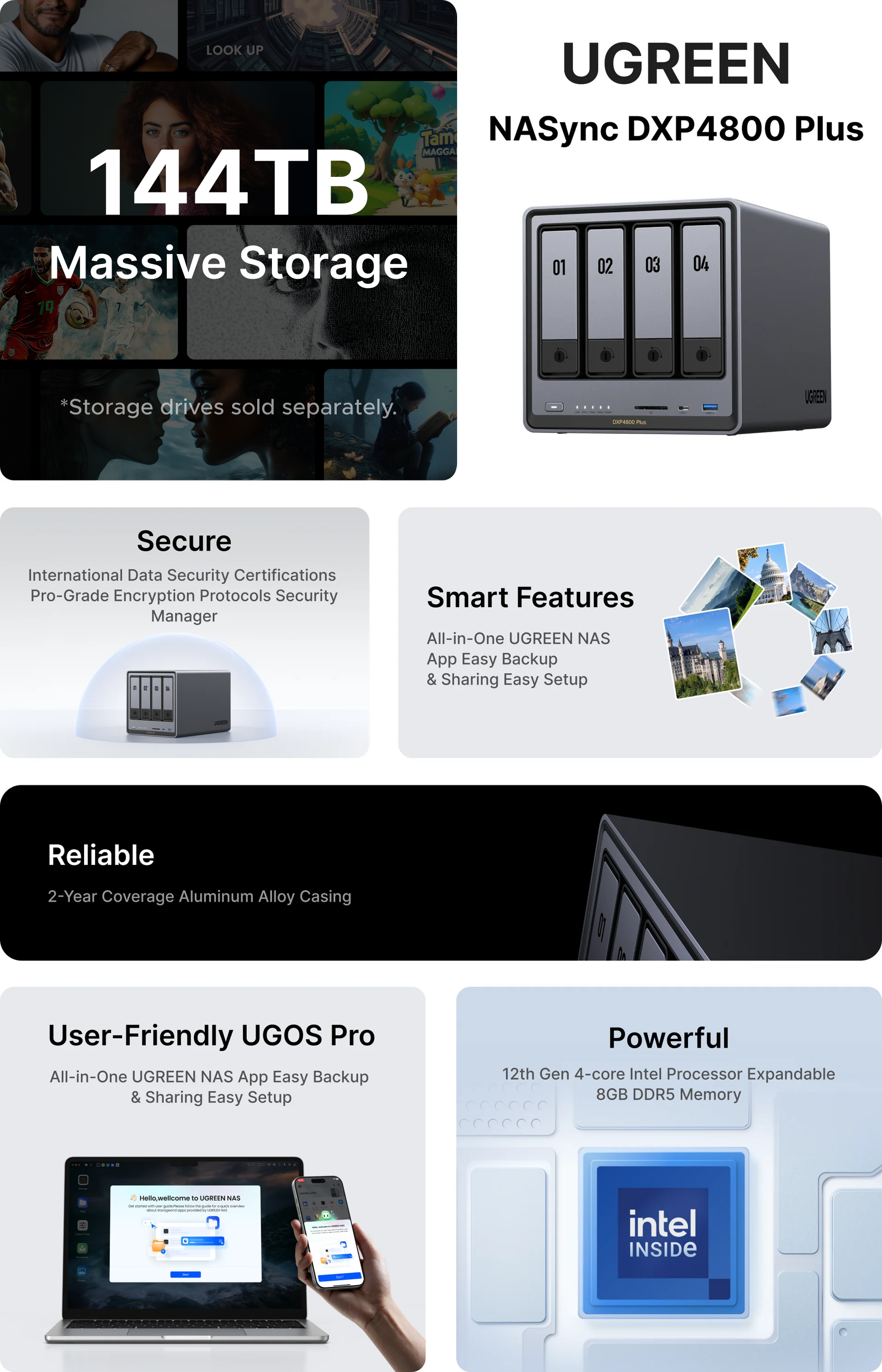 10GbE 4-Bay UGREEN DXP4800 Plus NAS for Content Creators – UGREEN 10GbE 4-Bay UGREEN DXP4800 Plus NAS for Content Creators – UGREEN